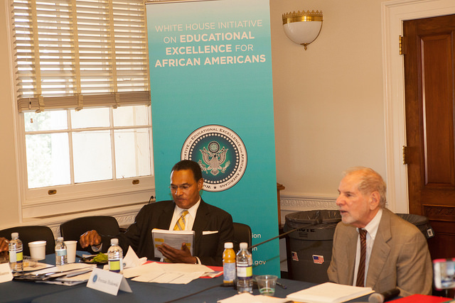 Uri Treisman speaks at a Commission meeting of the White House Initiative on Educational Excellence for African Americans on September 14, 2015