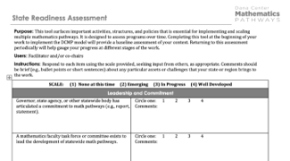 State Readiness Assessment