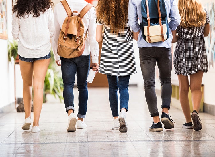 Students walking together