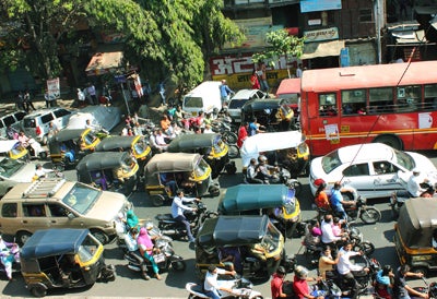 india traffic