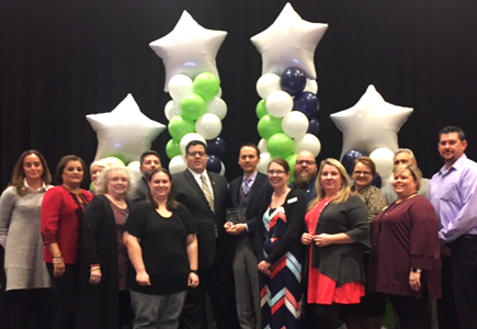 Members of the math pathways implementation team from Grayson College after the 2018 Math Pathways Awards ceremony in Dallas, Texas.