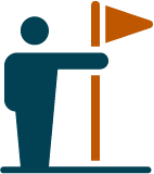 person with flag