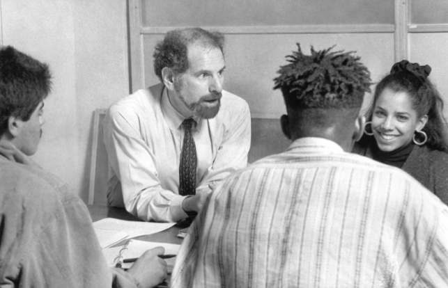 Professor Treisman with early ESP students at UC Berkeley.