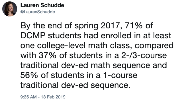 twitter quote about math pathways