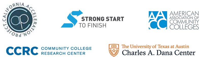 The logos of the CAP, SStF, AACC, CCRC, and the Charles A. Dana Center. 