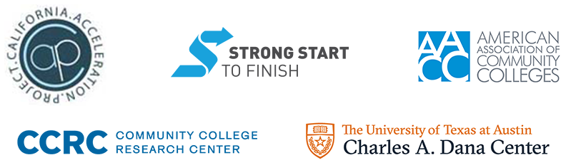 The logos of the CAP, SStF, AACC, CCRC, and the Charles A. Dana Center.