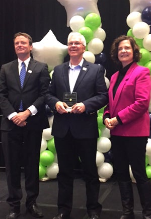 Members of the math pathways implementation team from College of the Mainland after the 2018 Math Pathways Awards ceremony in Dallas, Texas.