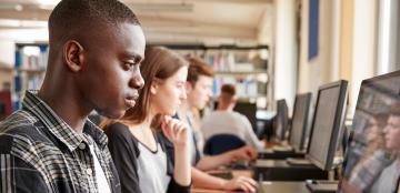 students studying