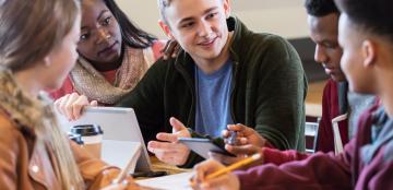 students studying