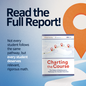 Graphic showing the front cover of the Charting the Course Report inviting people to download