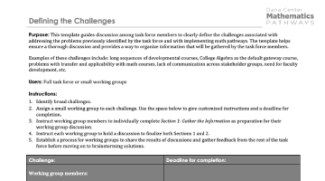 Defining the Challenges