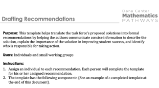 Drafting Recommendations