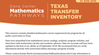 Texas Transfer Inventory Guide (2018-19, Excel)